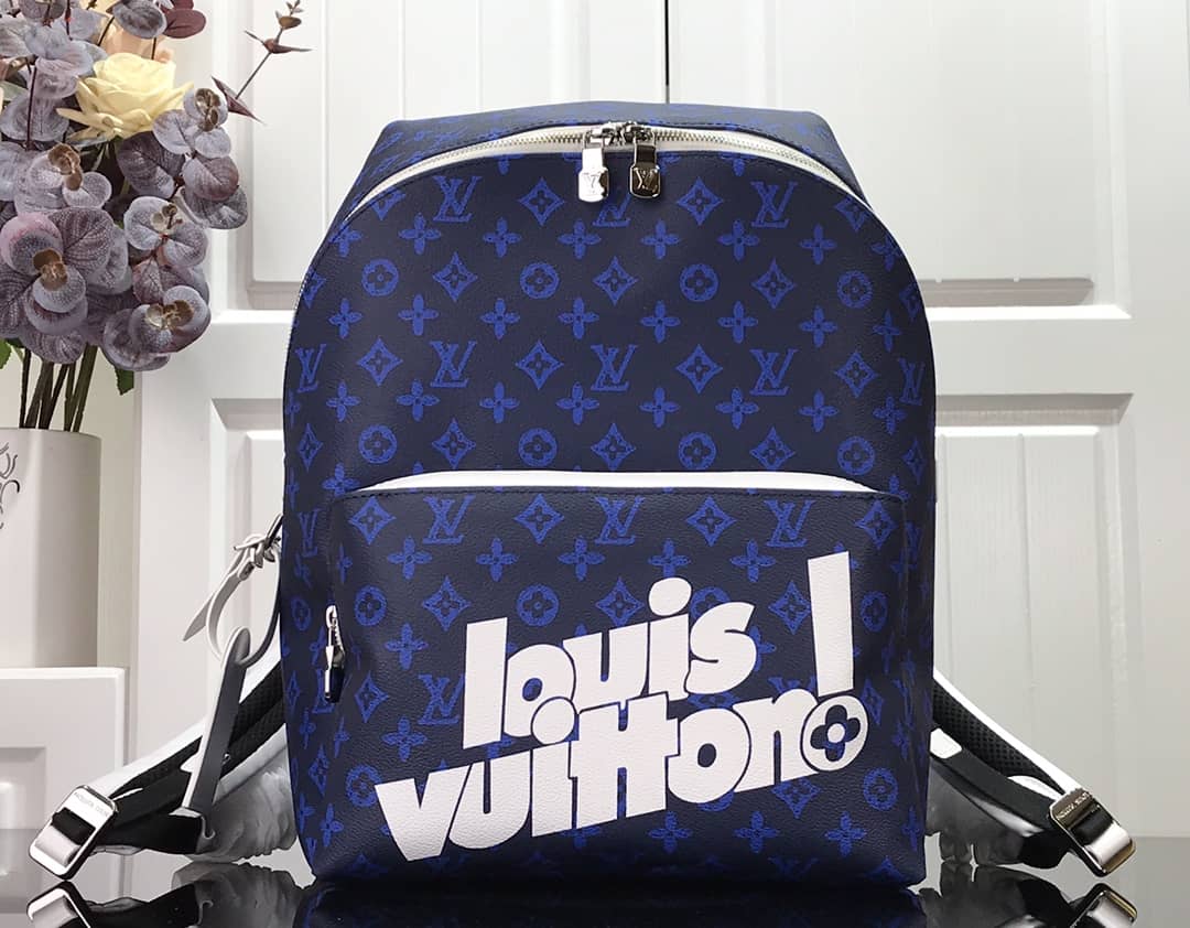 L0vis Vvtt0n Monogram Reverse Canvas Carry It Replica Backpack Blue M46118