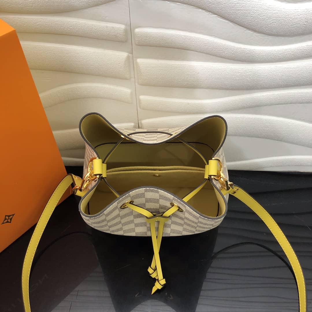 L0vis Vvtt0n Noe Monogram Canvas Replica Bucket Bag Yellow