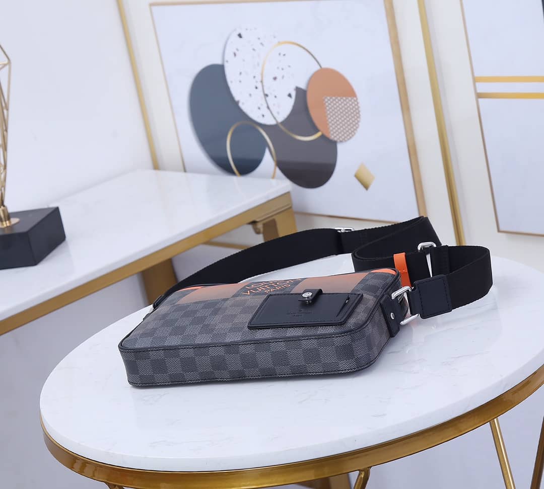 L0vis Vvtt0n Alpha Damier Graphite Giant Messenger Bag Replica Orange N40408