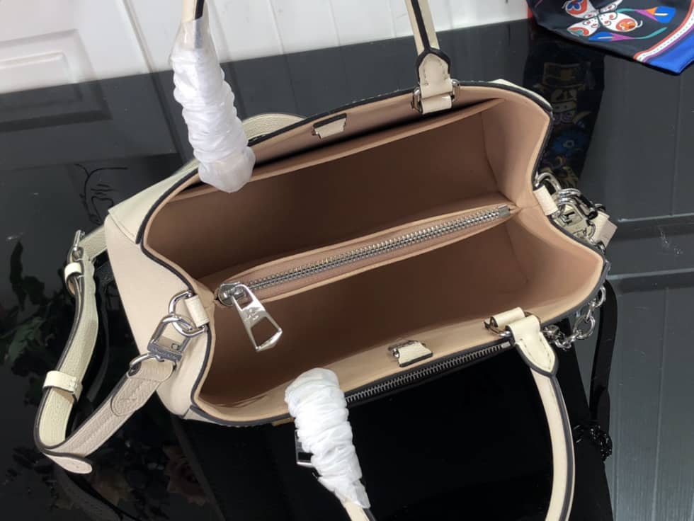 LV Tote Dupe Marelle Tote BB Quartz White M20520 Replica Shoulder Bag