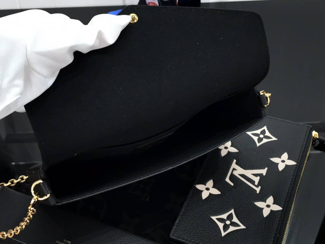 L0vis Vvtt0n Bicolor Monogram Empreinte Replica Pochette Felice Black M69977