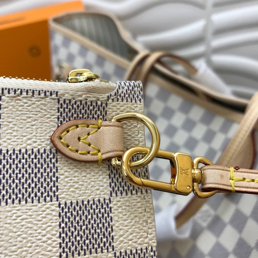 L0vis Vvtt0n Neverfull GM Damier Azur Tote Replica White N40990