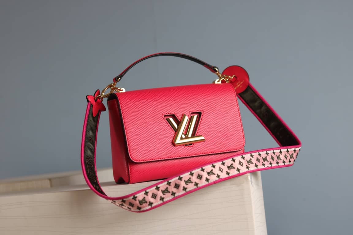 L0vis Vvtt0n Textured Epi Leather Twist Series Bag Red