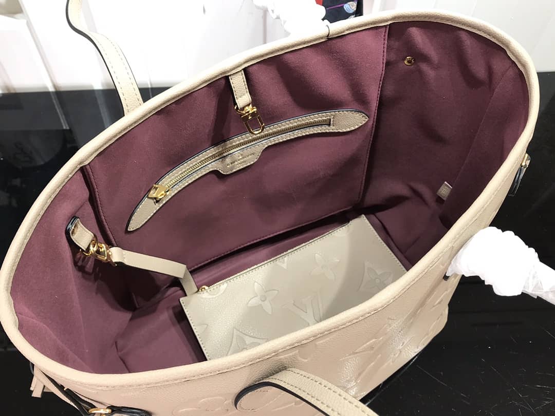 L0vis Vvtt0n Neverfull MM Monogram Empreinte Tourterelle Bag Replica Gray M45686