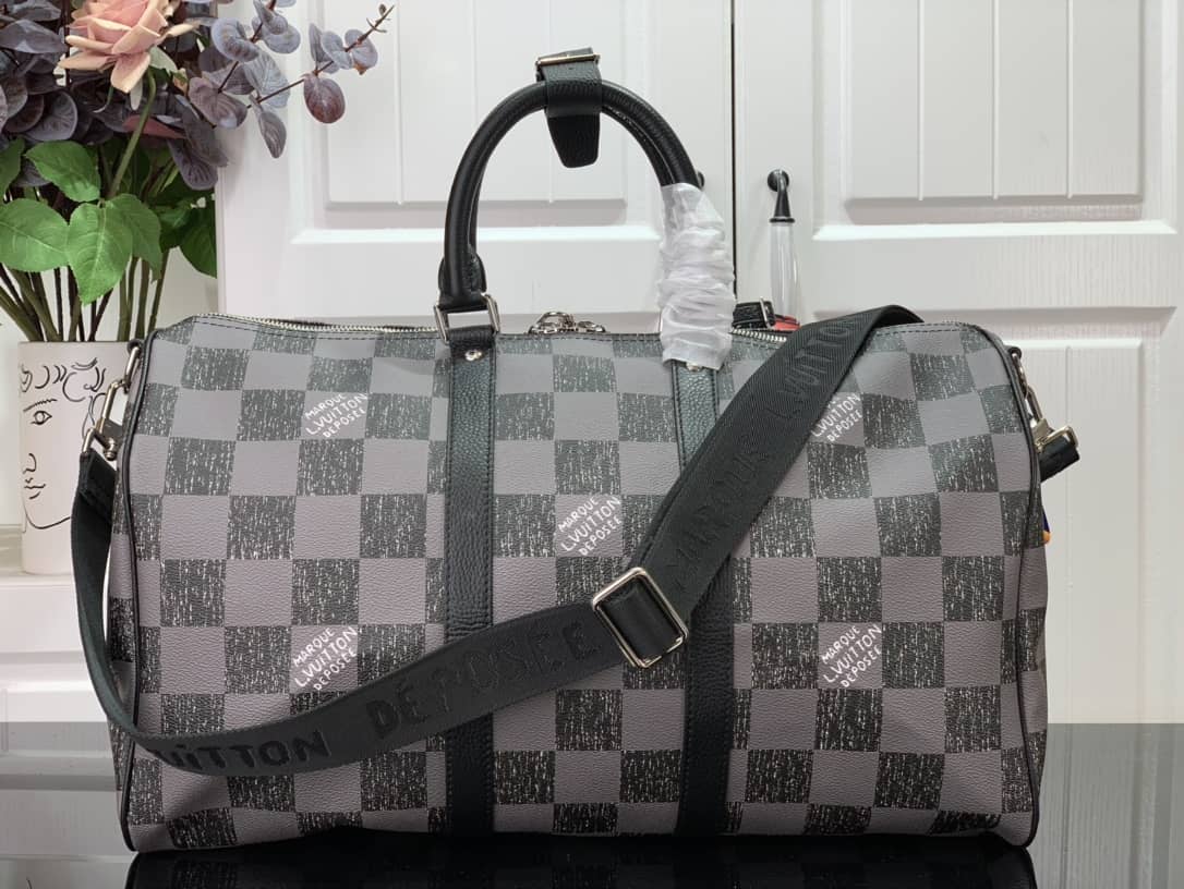 L0vis Vvtt0n Keepall Bandoulière 45 Virgil Abloh Bag Replica Black N80404