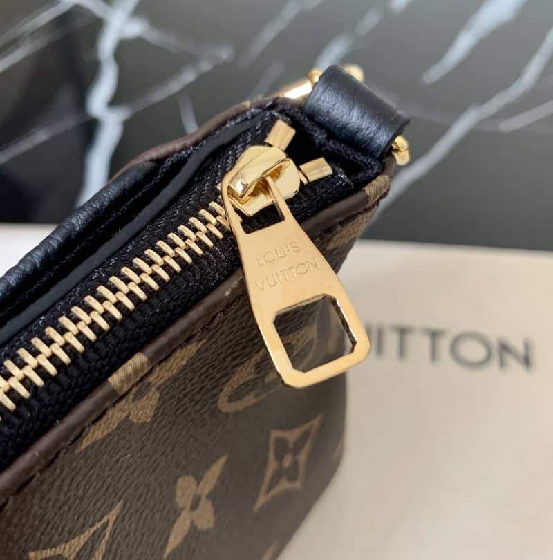 L0vis Vvtt0n Pallas Replica Clutch Monogram 2way Black M41638