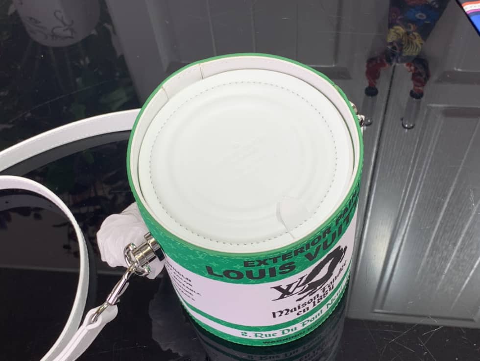 L0vis Vvtt0n Paint Can Small Green M81592 Replica Bucket Bag