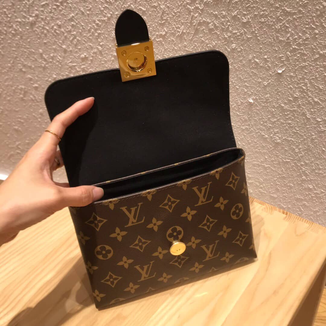L0vis Vvtt0n Monogram Canvas Locky BB Bag Replica Black M44321