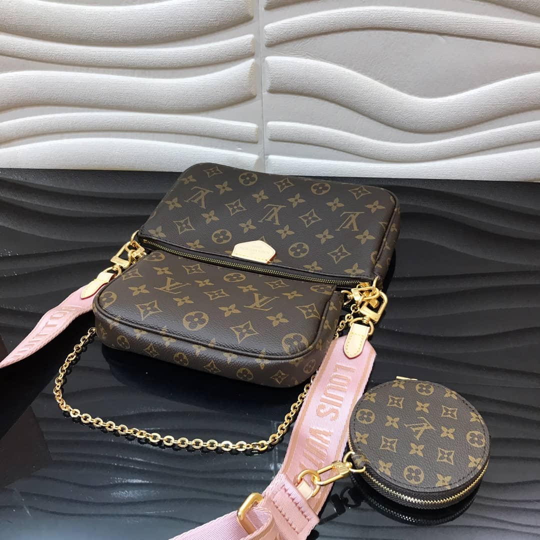 L0vis Vvtt0n Monogram Canvas Multi Pochette Replica Pink M44823