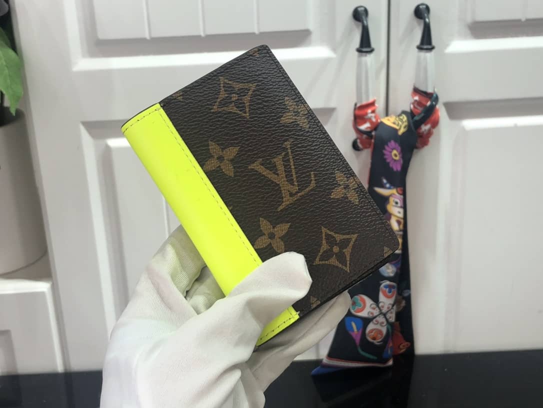 L0vis Vvtt0n Pocket Organizer Monogram Neon Card Holder Replica Yellow M80779