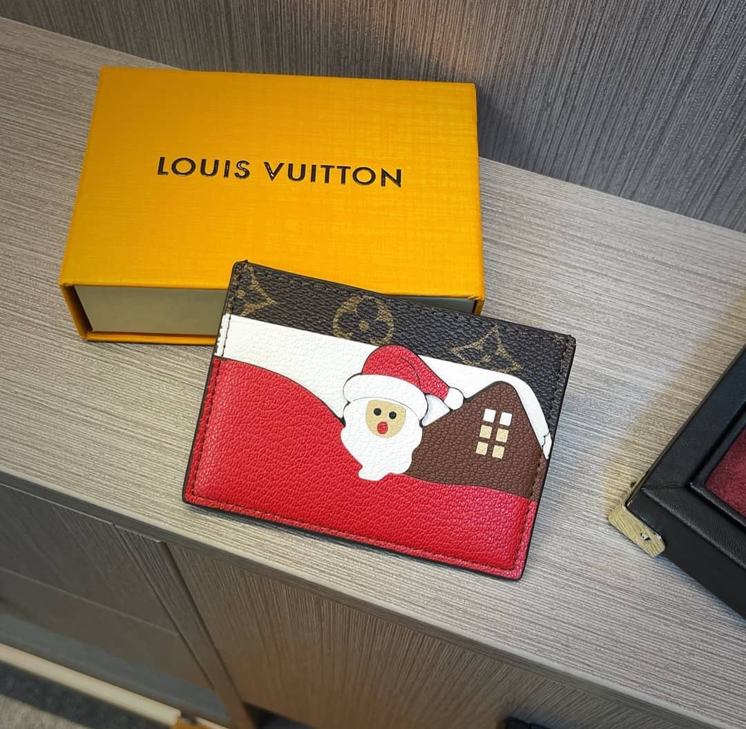 L0vis Vvtt0n Wallet Replica Monogram Canvas Card Holder Christmas Collection