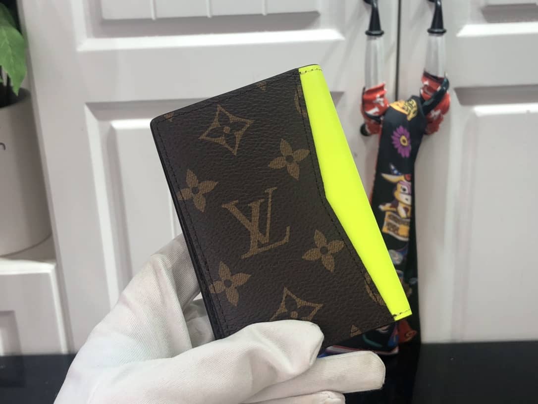 L0vis Vvtt0n Pocket Organizer Monogram Neon Card Holder Replica Yellow M80779