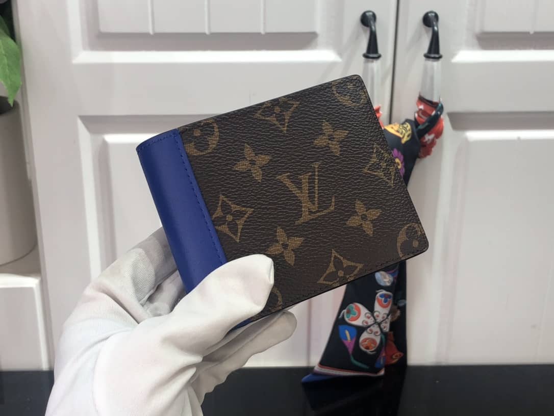L0vis Vvtt0n Monogram Multiple Bifold Wallet Replica Blue M80781