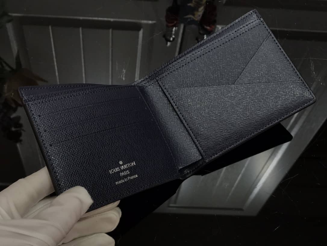 L0vis Vvtt0n Multiple Box Damier Graphite 3D Wallet Replica Blue N60434