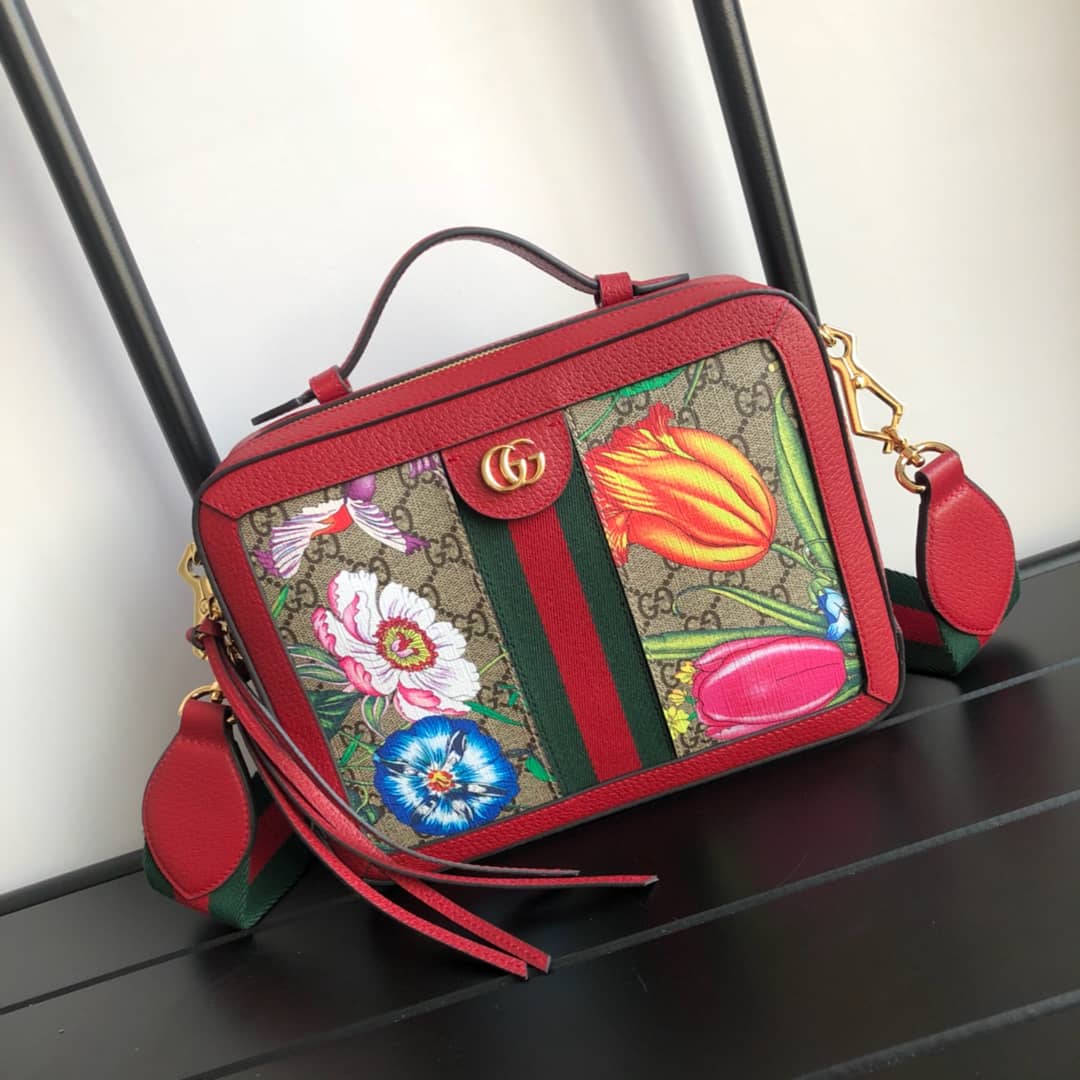 Gvc*1 Ophidia Small GG Shoulder Bag Replica Red 550622