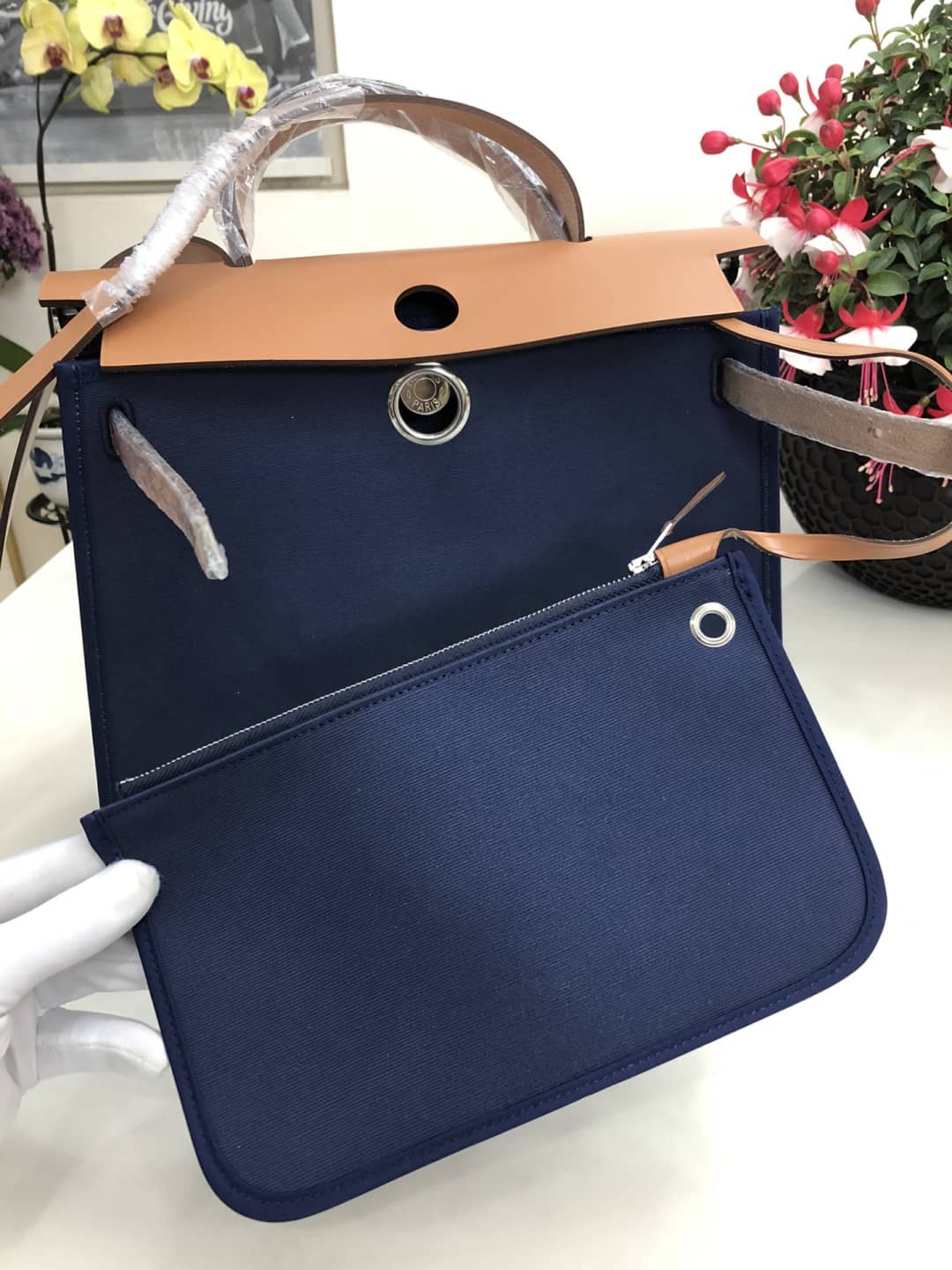 H**me5 Bag Replica 31 Canvas Leather HerBag