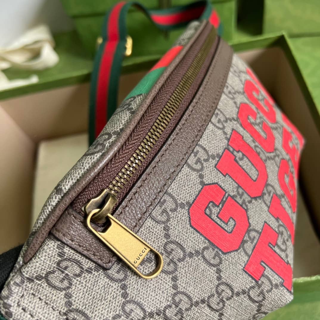 Gvc*1 Svp*me Canvas Tiger GG Belt Bag Beige Ebony 675181 Replica