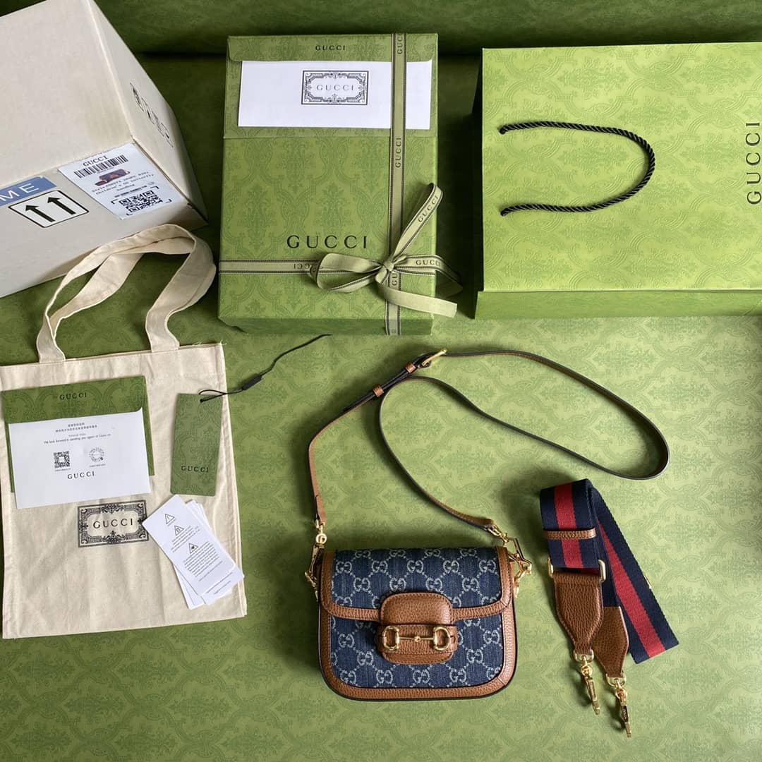Gvc*1 1955 Horsebit Svp*me GG Canvas Mini Shoulder Bag Replica 658574