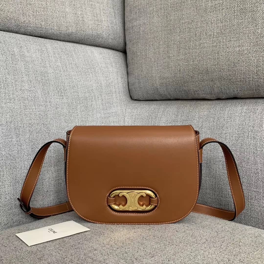 Ce1i*e Triomphe Bag Dupe Medium Maillon Triomphe Calfskin Replica Bag