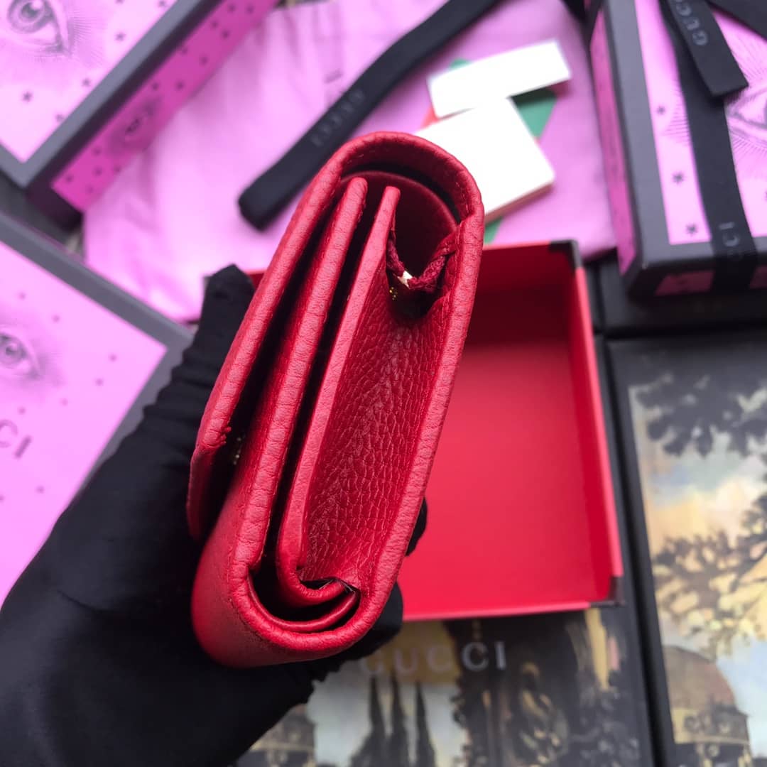 Gvc*1 Leather Folding Wallet Replica 546584 Red