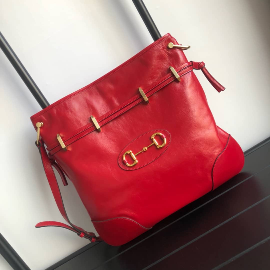 Gvc*1 1955 Horsebit Messenger Bag Replica Red 602089