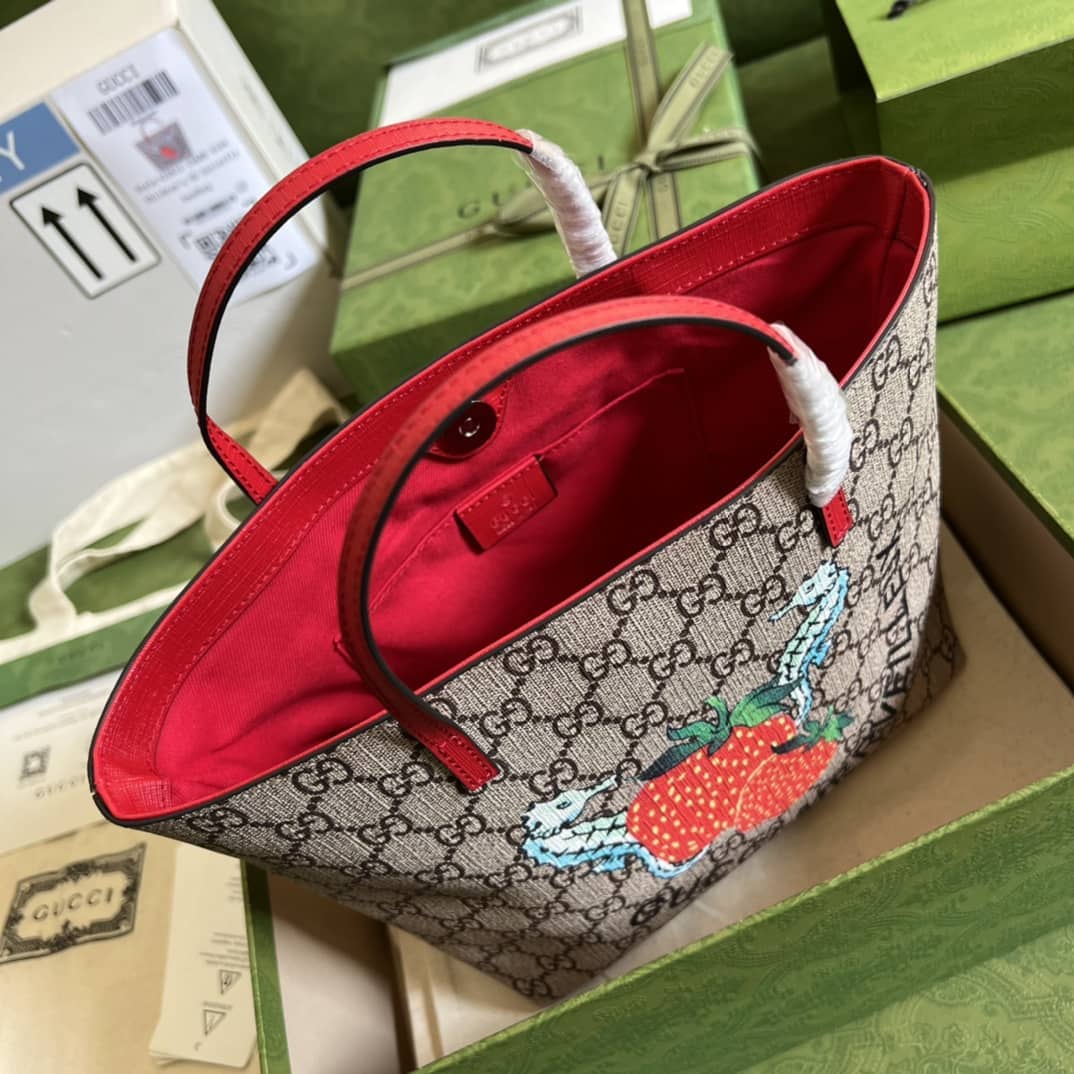 Gvc*1 Children Strawberry Print Tote 410812 Replica Bag