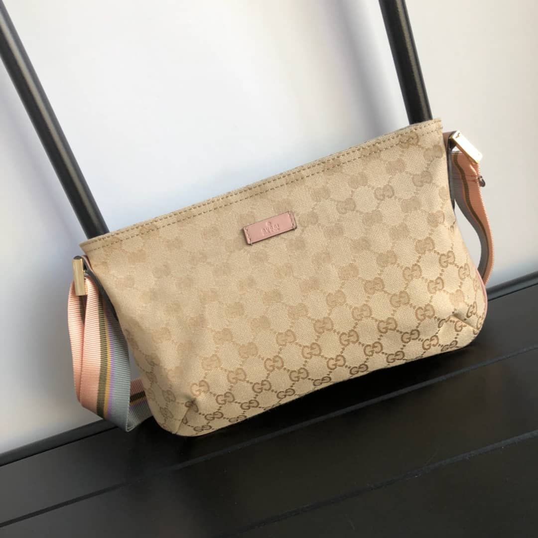 Gvc*1 GG Canvas Shoulder Bag Replica Beige 189749