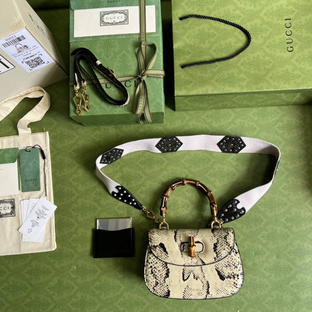 Gvc*1 Bamboo 1947 Mini Top Handle Shoulder Bag 686864 Replica