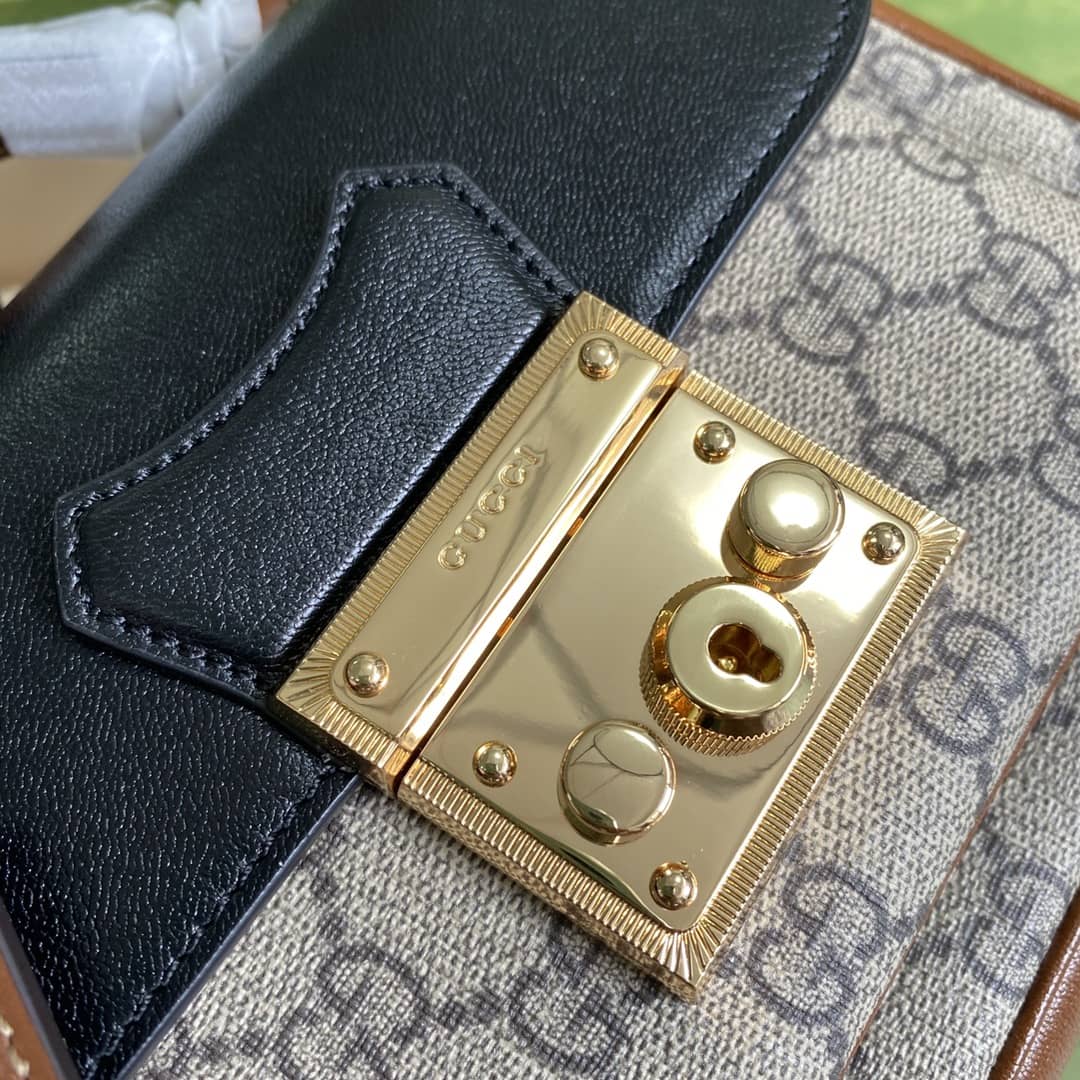 Gvc*1 Svp*me GG Padlock Canvas Mini Bag Replica 658487