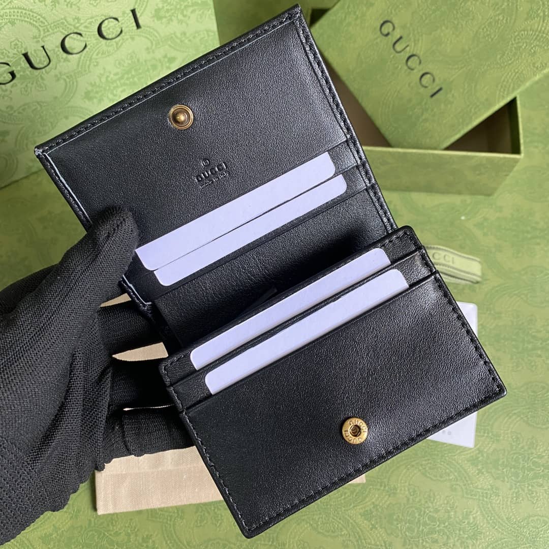 Gvc*1 Diana Leather Card Case Wallet Replica 658244