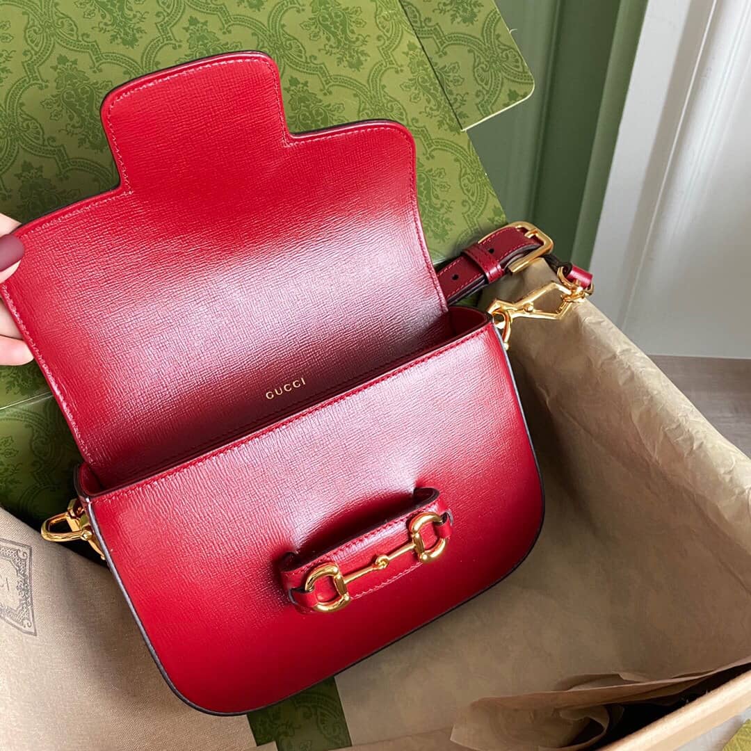 Gvc*1 Horsebit 1955 Mini Bag Replica Red 658574