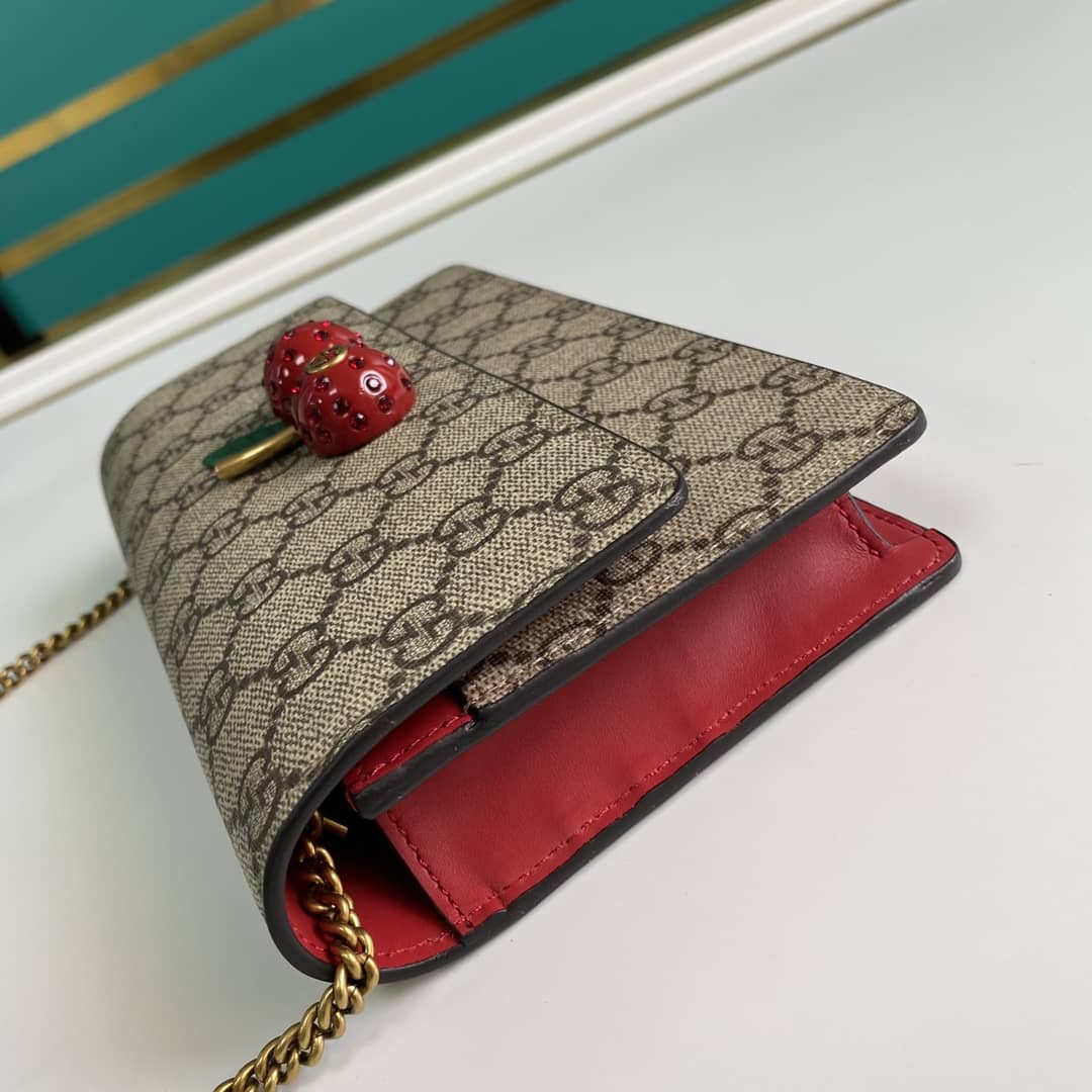 Gvc*1 Svp*me GG Mini Bag With Cherries Replica 481291