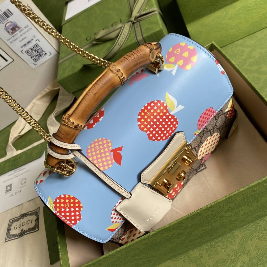Gvc*1 Padlock Small Bamboo Shoulder Bag Replica 603221
