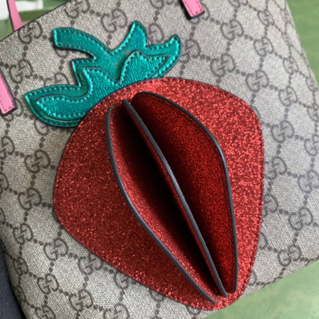 Gvc*1 GG Svp*me Strawberry Shopping Bag Replica 580840