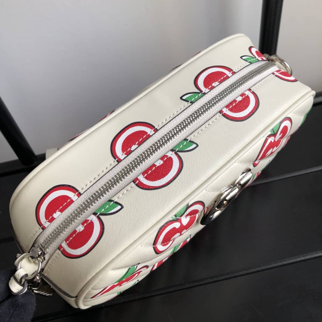 Gvc*1 GG Marmont Small Shoulder Handbag Camera Bag Replica White 447632