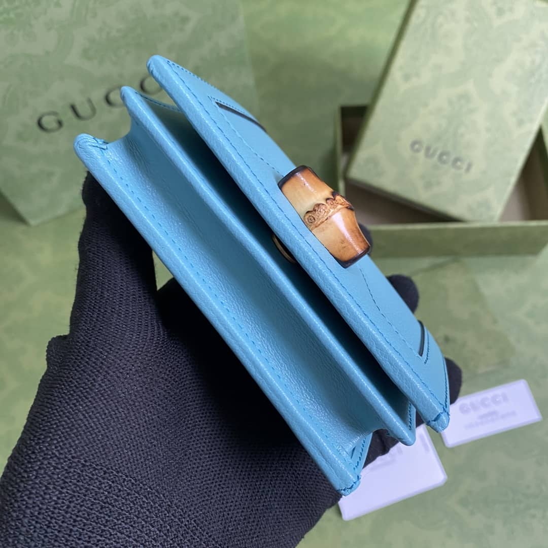 Gvc*1 Diana Leather Card Case Wallet Replica 658244
