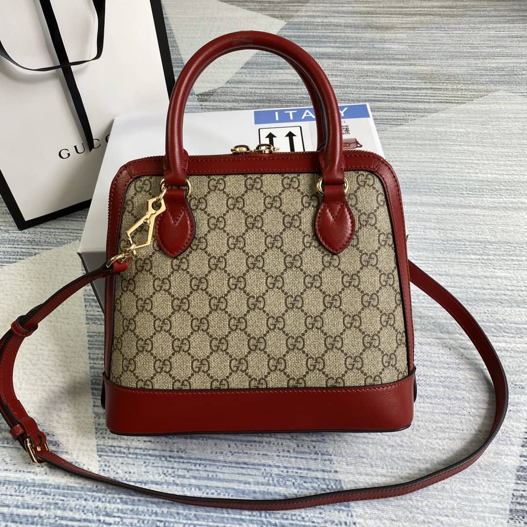 Gvc*1 1955 Horsebit Polkadot Handle Bag Replica 621220