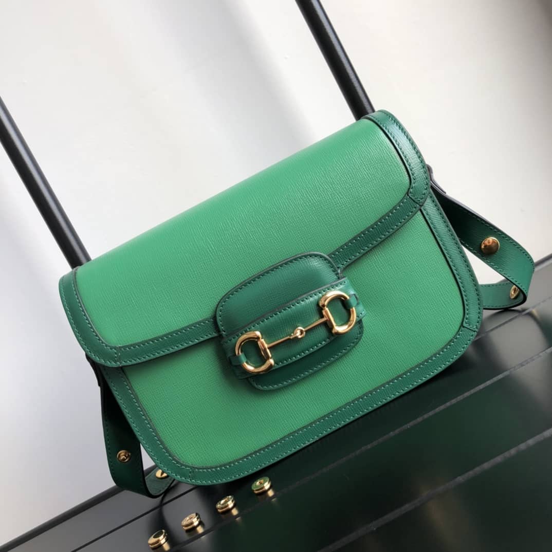 Gvc*1 Horsebit 1955 Shoulder Bag Replica Green 602204