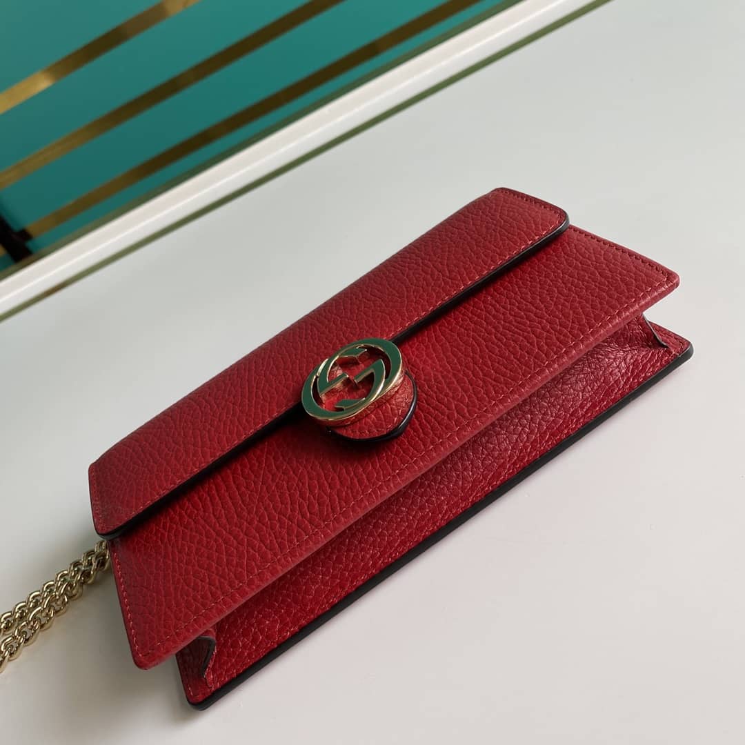 Gvc*1 Interlocking Crossbody Bag Chain Wallet Replica 510314
