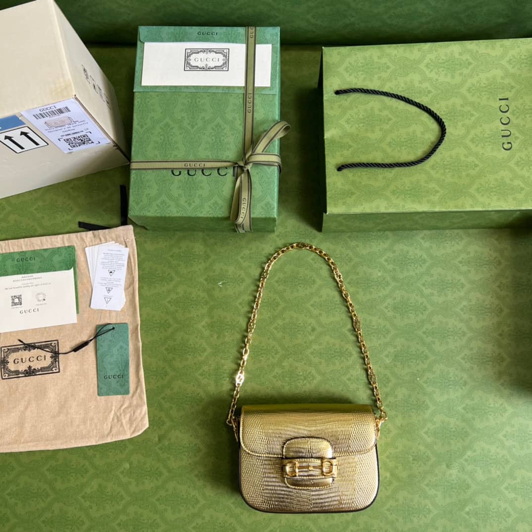 Gvc*1 Horsebit 1955 Lizard Mini 675801 Replica Shoulder Bag