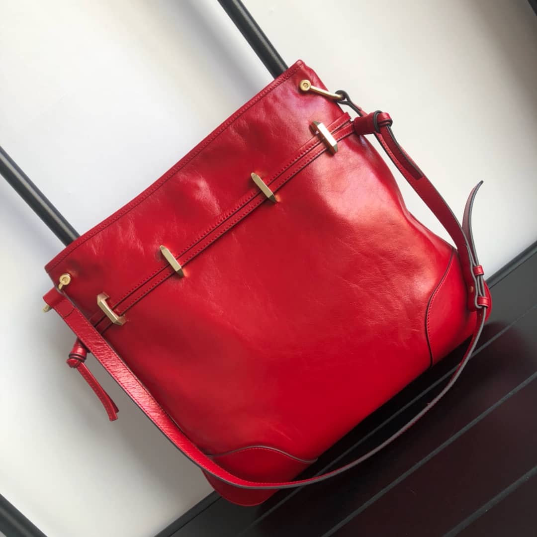 Gvc*1 1955 Horsebit Messenger Bag Replica Red 602089