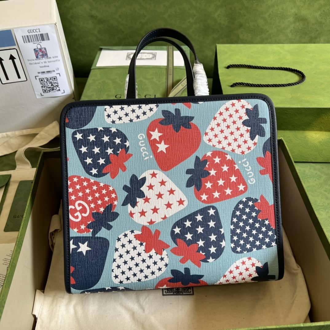 Gvc*1 Children Strawberry Print 605614 Replica Tote Bag