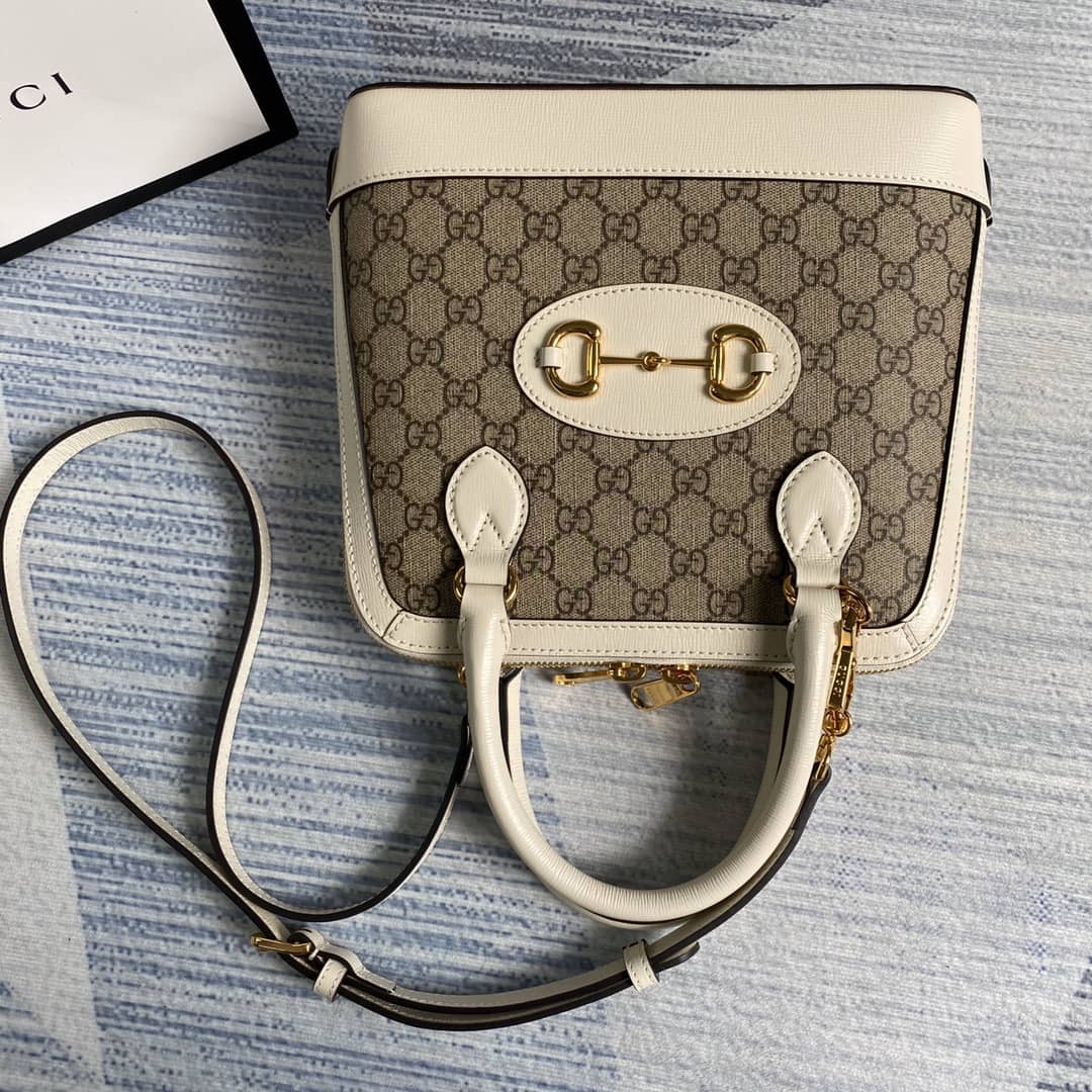 Gvc*1 1955 Horsebit Polkadot Handle Bag Replica 621220
