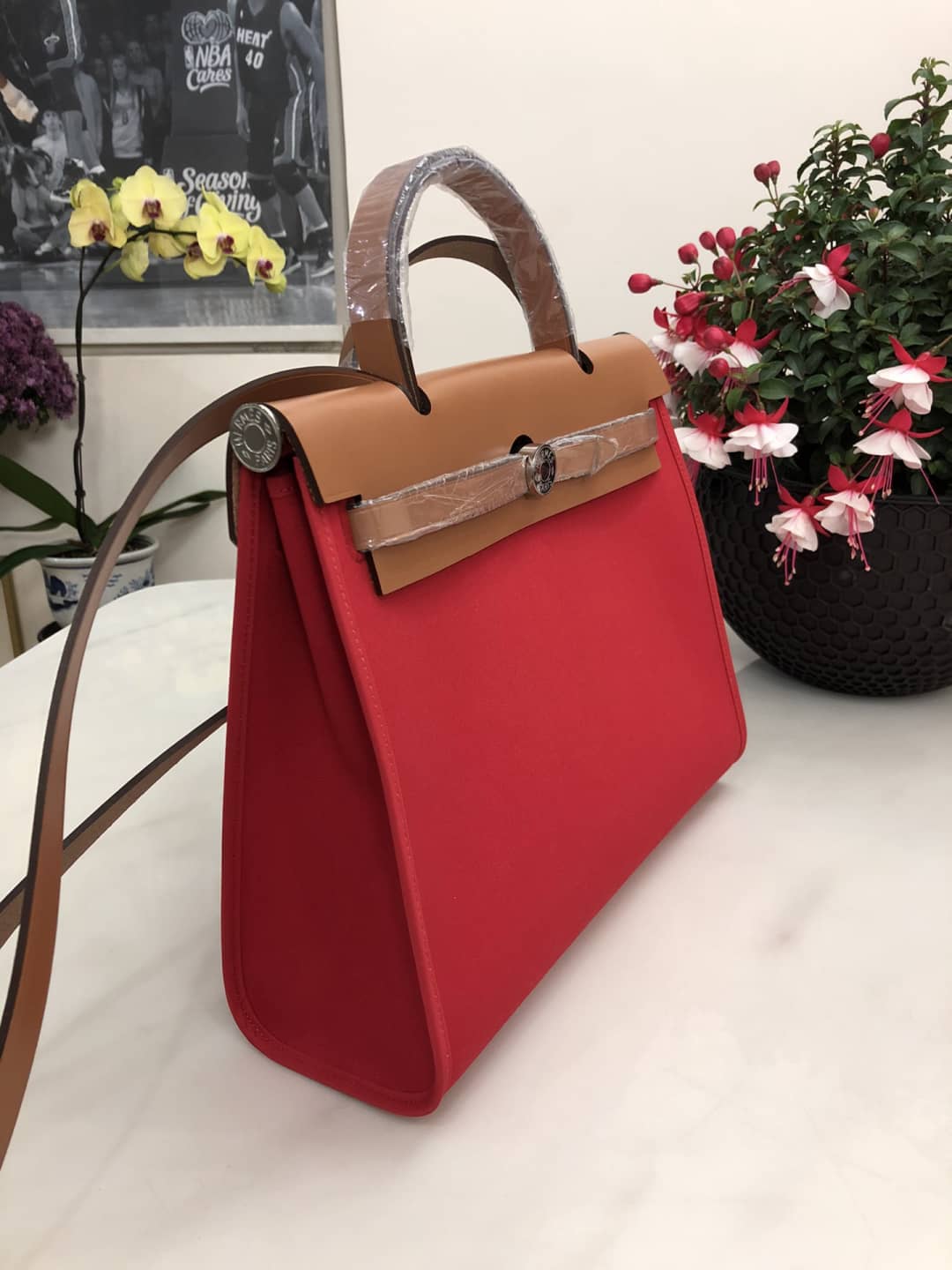 H**me5 Bag Replica 31 Canvas Leather  HerBag
