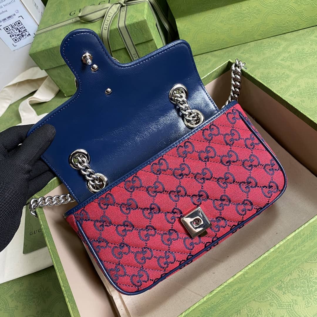 Gvc*1 Marmont GG Matelasse Leather Mini Shoulder Bag Replica 446744