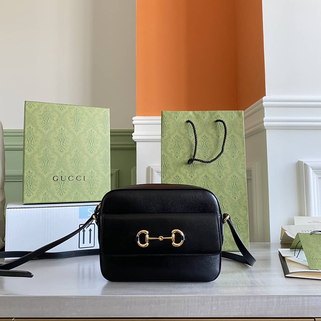 Gvc*1 Horsebit 1955 GG Crossbody Bag Replica Black 645454