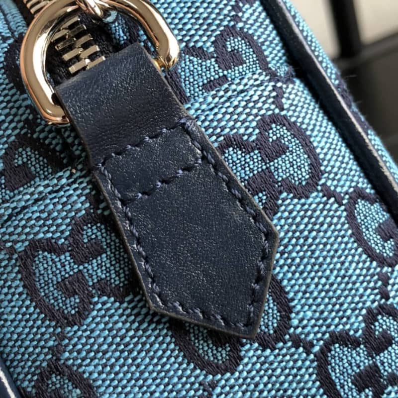 Gvc*1 GG Marmont Small Shoulder Handbag Camera Bag Replica Blue 447632