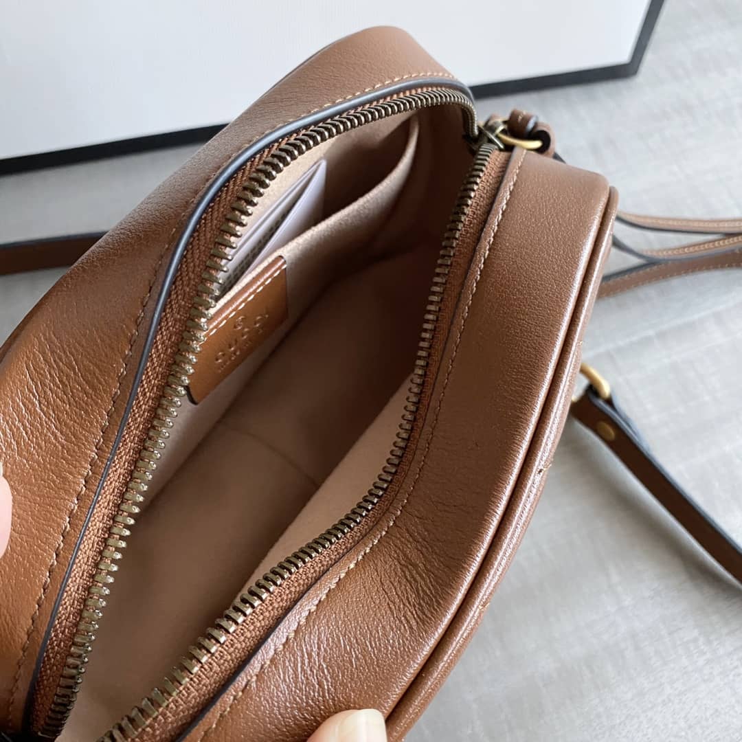 Gvc*1 GG Marmont Matelassé Mini Bag Replica Brown 448065