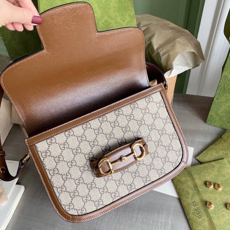 Gvc*1 Horsebit 1955 Shoulder Bag Replica Brown 602204
