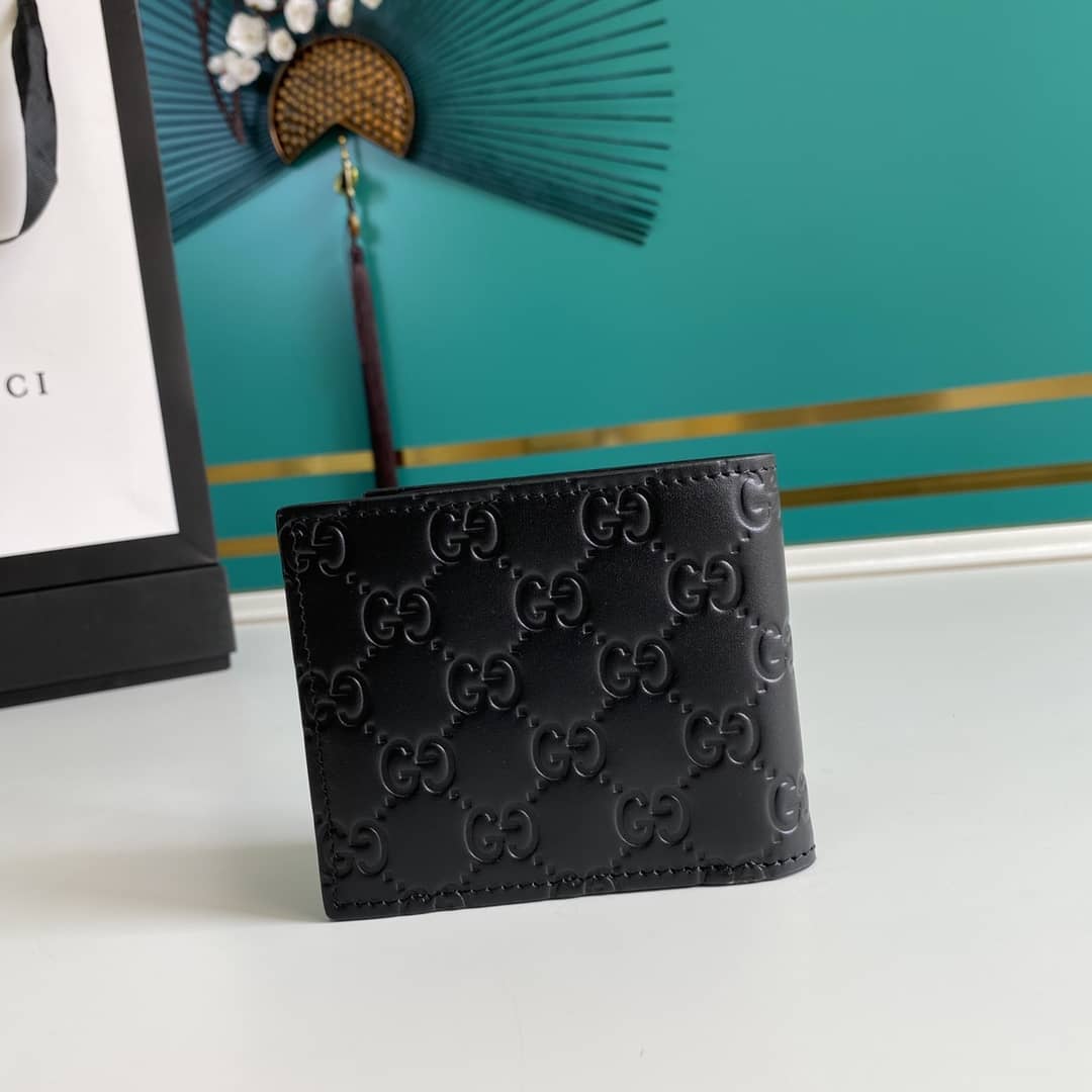 Gvc*1 Signature Bi Fold Calfskin Embossed Wallet 473916